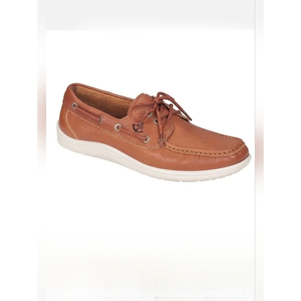 SAS Decksider old sand color mocassin boat shoes mens 8 Medium NEW